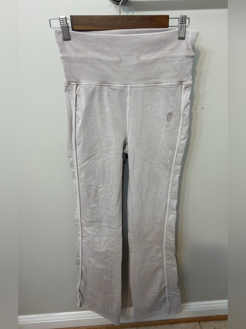 Free People Movement Neutral Cream Flare Pants